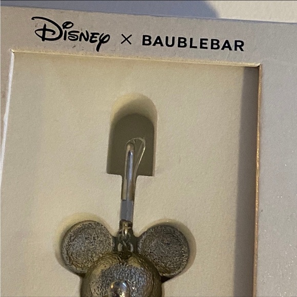 BaubleBar x Disney Silver Mickey Mouse Bag Charm Keychain - Picture 5 of 6
